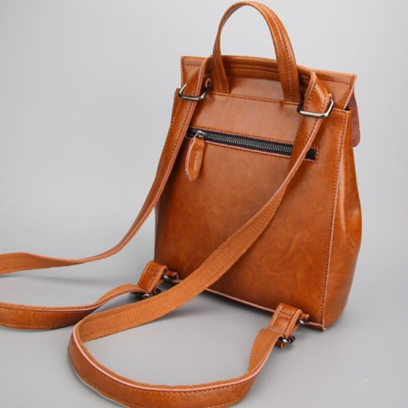 JeHouze Fashion Women Anti-Theft Shoulder Handbag Genuine Leather Backpack, Blue - Picture 8 of 12